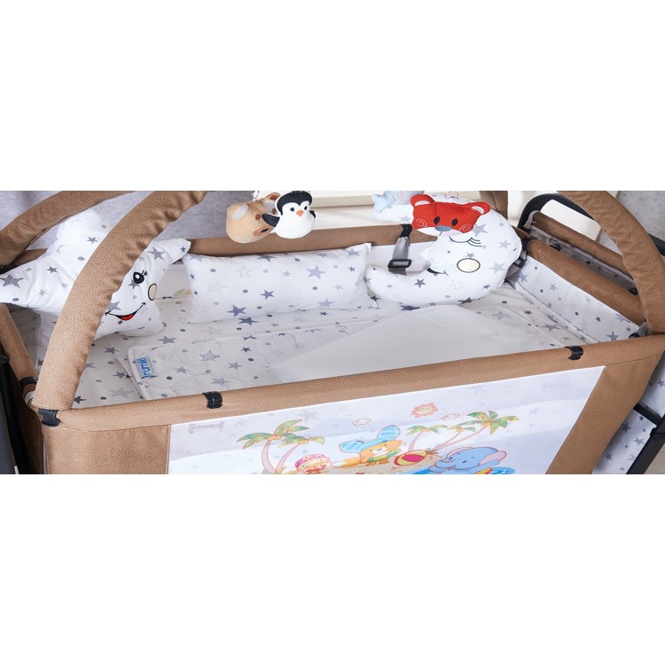 60X120 Anne Yanı Beşik Kahverengi