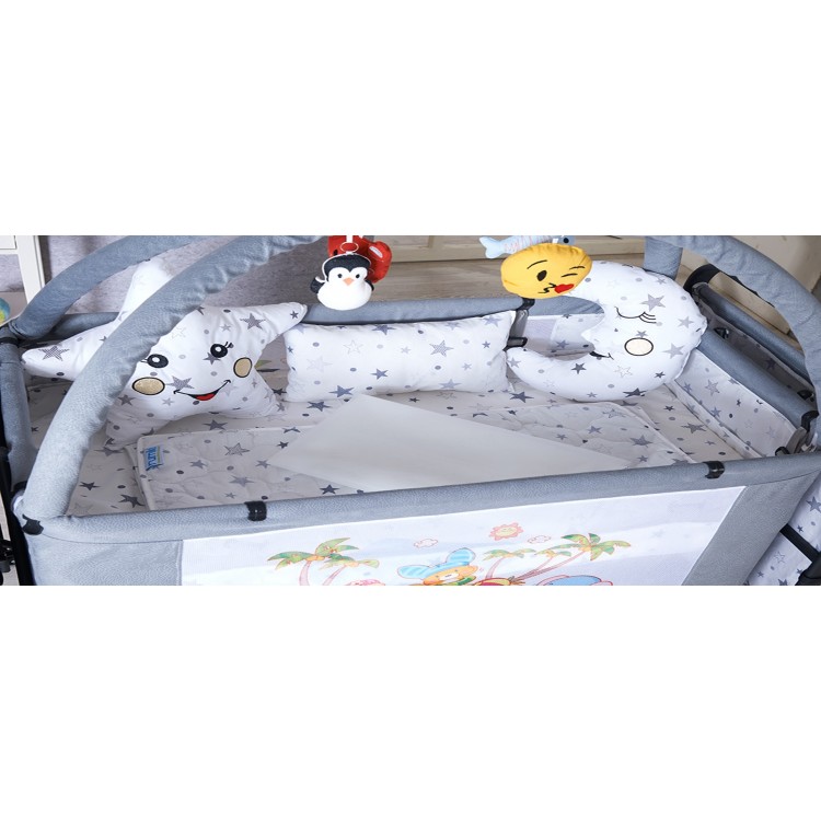 60X120 Anne Yanı Beşik Gri