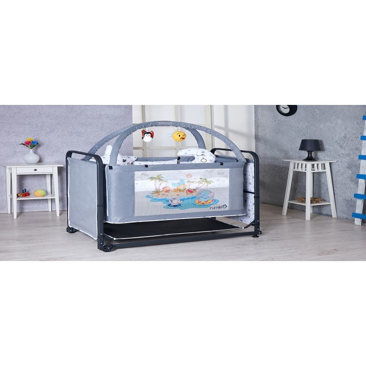 60X120 Anne Yanı Beşik Gri