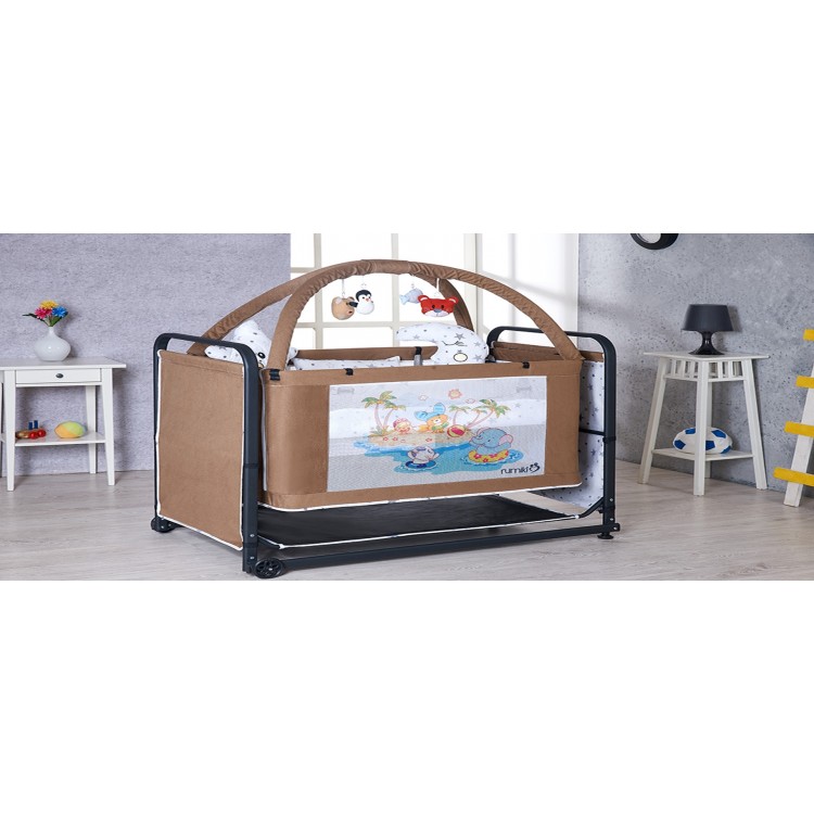 60X120 Anne Yanı Beşik Kahverengi