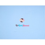 90X90 Ebatında Baskılı Penye Battaniye Mavi