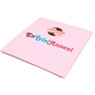 90X90 Ebatında Baskılı Penye Battaniye  Pembe