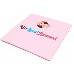 90X90 Ebatında Baskılı Penye Battaniye  Pembe