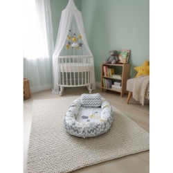 202512 Babynest Yer Yatağı Gri-Sarı
