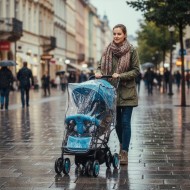 Çift Yönlü Fermuarlı Baston Puset Yağmurluğu