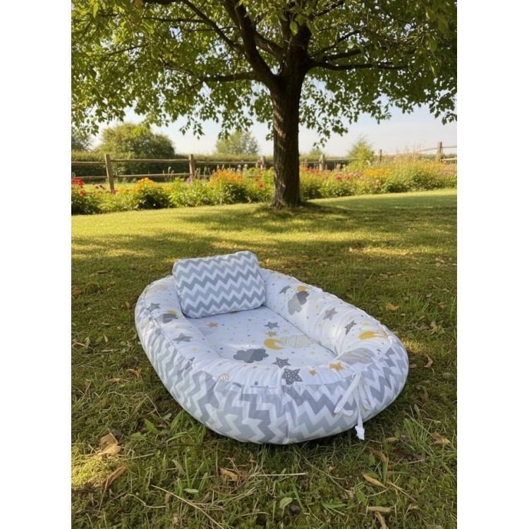 202512 Babynest Yer Yatağı Gri-Sarı