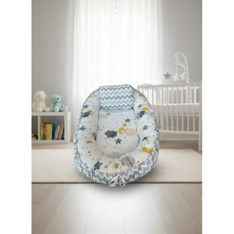 202512 Babynest Yer Yatağı Gri-Sarı