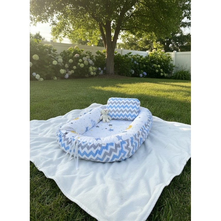 202512 Babynest Yer Yatağı Mavi Gri