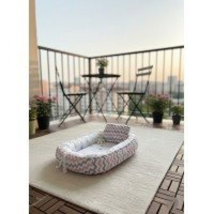 202512 Babynest Yer Yatağı Pembe Gri