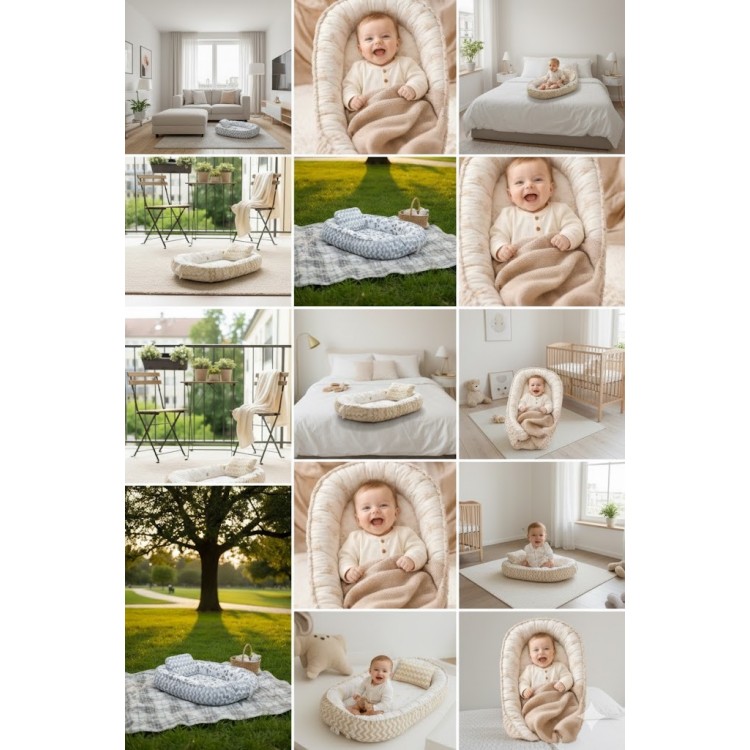 202512 Babynest Yer Yatağı Gri Gri