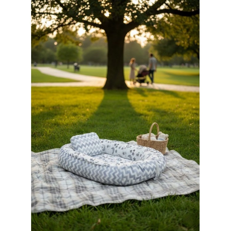 202512 Babynest Yer Yatağı Kahverengi Sarı