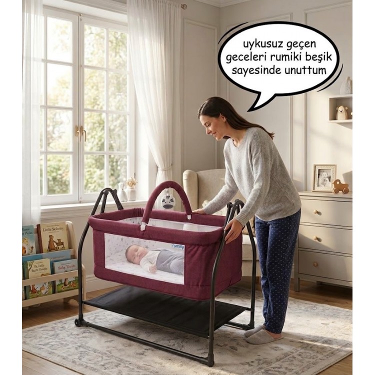 50X90 Ninni Beşik Bordo